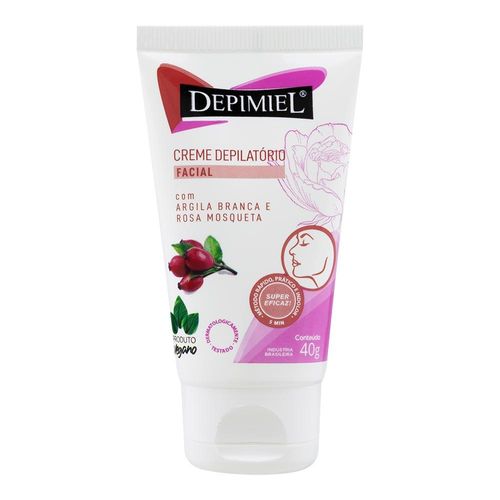 Creme Depilatório Facial com Argila Branca e Rosa Mosqueta Depimiel 40g