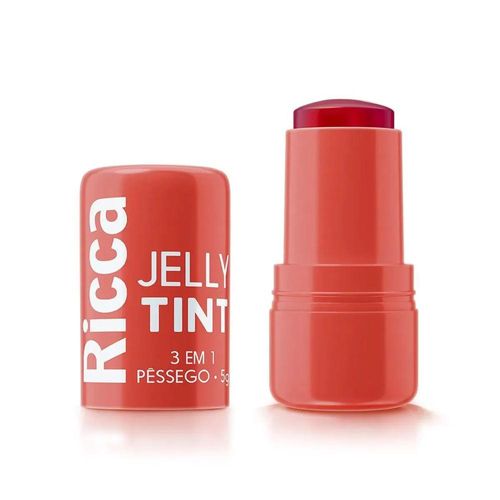 Batom Jelly Tint Ricca 3 em 1 Pêssego 5g