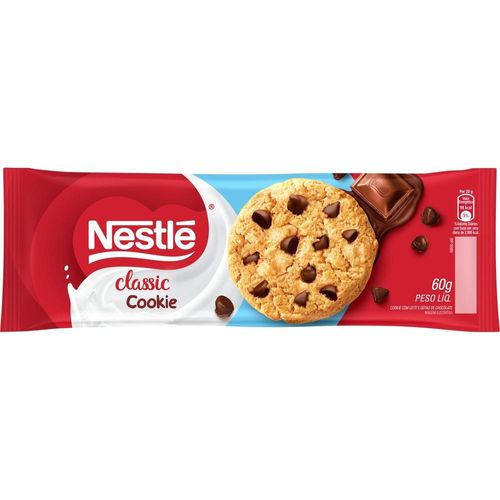 Biscoitos Cookies Nestlé Sabor Baunilha com Chocolate 60g