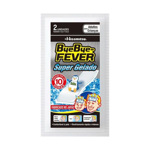 Adesivo Gel para Febre Bye Bye Fever Super Gelado com 2 Unidades