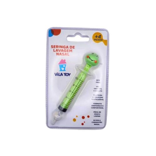 Seringa para Lavagem Nasal Vila Toy Sapo 4 Meses+ com 1 Unidade