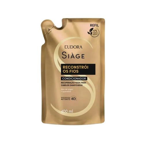 Refil Condicionador Eudora Siàge Reconstrói os Fios 400ml