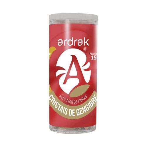 Cristais de Gengibre Ardrak Fonte de Fibras Sabor Acerola 15g