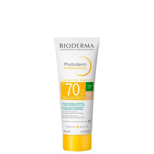Protetor Solar Facial Bioderma Photoderm Antioleosidade FPS 70 Muito Claro 40g