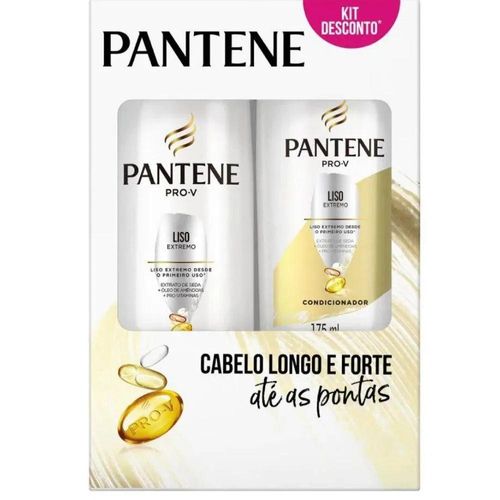 Kit Pantene Liso Extremo com Shampoo 175ml + Condicionador 175ml