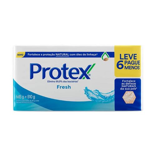 Kit Sabonetes em Barra Protex Fresh com 6 Unidades com 85g