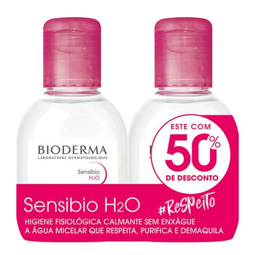 Kit Bioderma Sensibio Água Micelar Dermatólogica H2O com 2 Unidades com 100ml