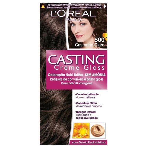 Kit Tintura Creme Casting Gloss 500 Castanho Claro com 1 Unidade