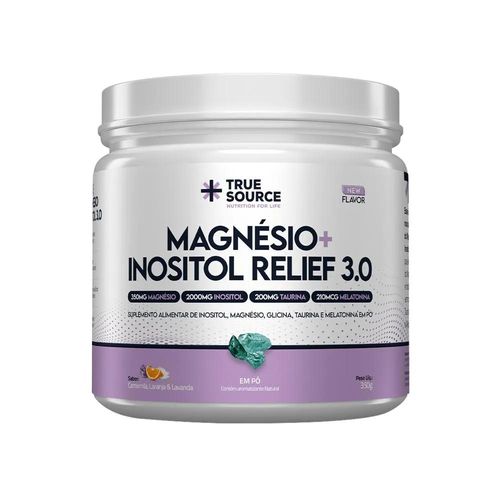True Magnésio + Inositol Relief 3.0 Camomila e Lavanda True Source 350g