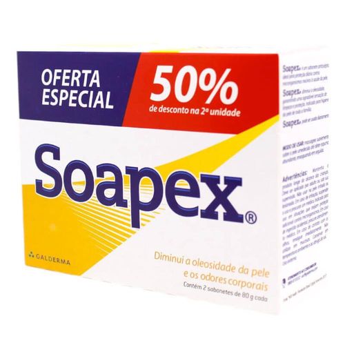 Kit Sabonete Antisséptico Soapex com 2 Unidades com 80g