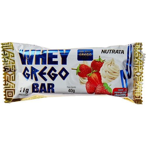 Whey Grego Barra Proteica Sabor Morango com Chantilly 40g