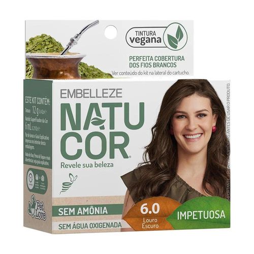 Tintura em Pó Natucor 6.0 Louro Escuro com 1 Unidade