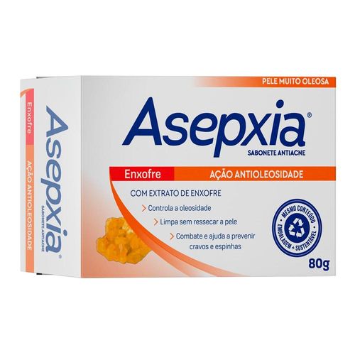 Sabonete Facial Antiacne Asépxia Enxofre 80g