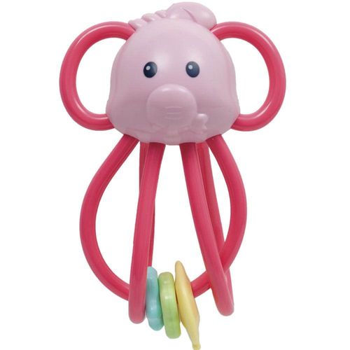 Chocalho Buba Baby Elefante + 6M Rosa com 1 Unidade