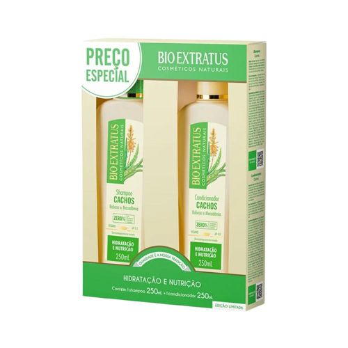 Kit Bio Extratus Cachos Babosa Hidratação e Nutrição com Shampoo 250ml + Condicionador 250ml