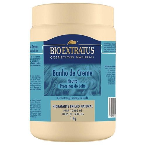 Banho de Creme Brilho Natural Neutro Bio Extratus 1kg