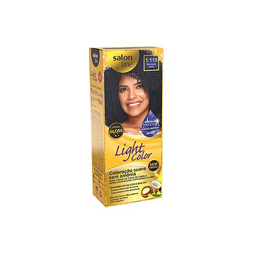 Coloração Salon Line Light Color 1.110 Preto Azulado Intenso
