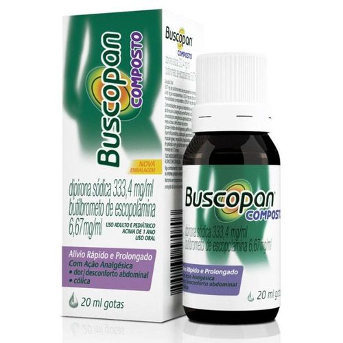 Buscopan Composto 6,67mg/ml + 333,4mg/ml Solução de Uso Oral Frasco Gotejador 20ml