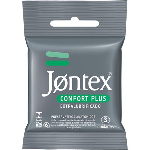 Preservativos Jontex Confort Plus com 3 Unidades