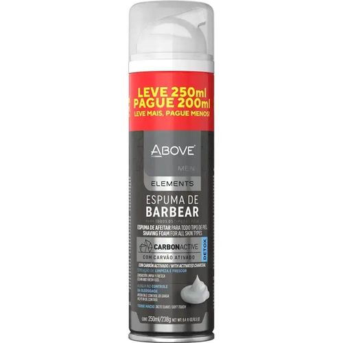Espuma de Barbear Above Men Elements Carvão Ativado 250ml