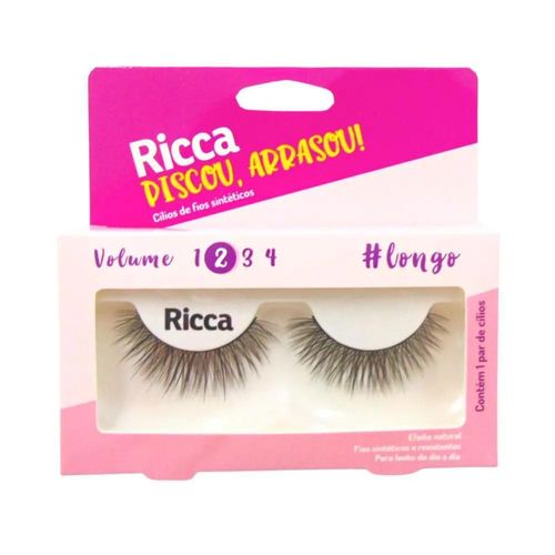 Cílios Postiços Ricca Belliz Piscou Arrasou Volume 2 Longo 2678 com 1 Par
