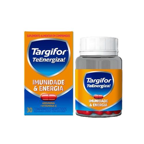 Targifor Teenergiza! Vitamina C 500mg + Arginina 500mg com 30 Comprimidos