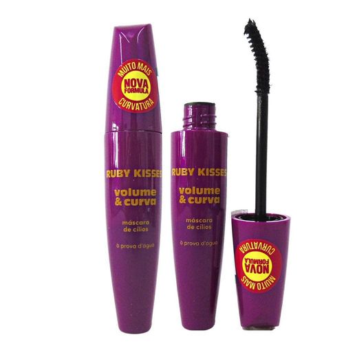 Ruby Kisses Máscara de Cíliosvolumes Curl Waterproof Preto 12g