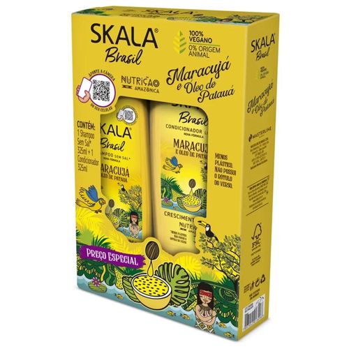 Kit Skala Maracujá e Óleo de Patauá com Shampoo 325ml + Condicionador 325ml