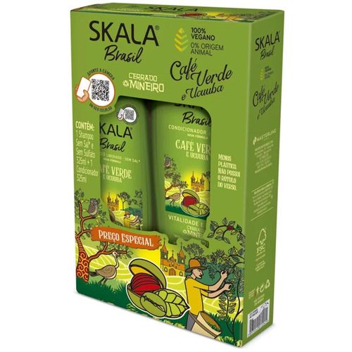 Kit Skala Café e Ucuuba com Shampoo 325ml + Condicionador 325ml
