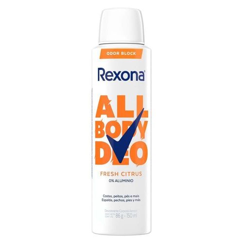 Desodorante Corporal Aerossol All Body Deo Fresh Citrus Rexona 150ml