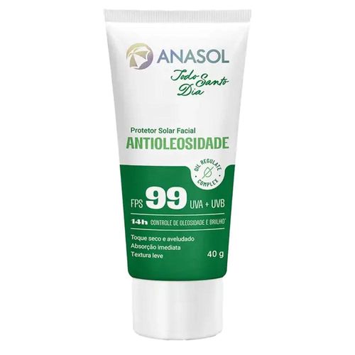 Protetor Solar Facial Antioleosidade FPS 99 Anasol Todo Santo Dia 40g