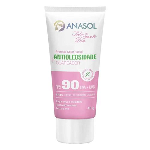 Protetor Solar Facial Clareador FPS 90 Anasol Todo Santo Dia 40g