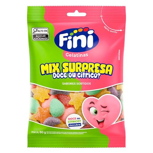 Gelatinas Fini Mix Surpresa Sabores Sortidos 80g