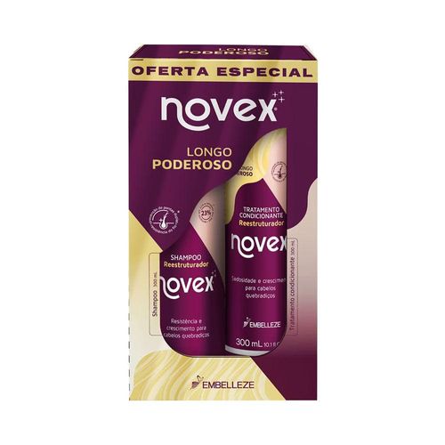 Kit Vitay Novex Longo Poderoso com Shampoo 300ml + Condicionador 300ml