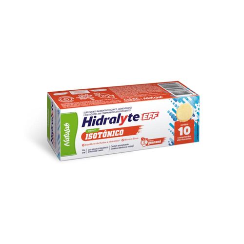 Hidralyte Eff Natulab Sabor Guaraná com 10 Comprimidos Efervescentes