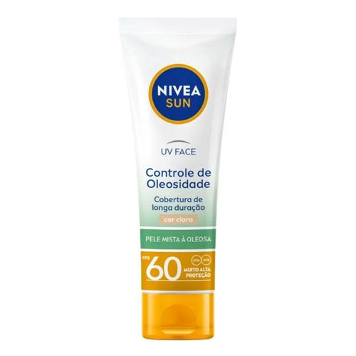 Protetor Solar Facial com Cor NIVEA Sun UV Face Controle de Oleosidade FPS 60 Clara 50ml