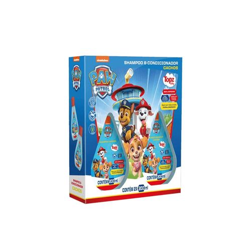 Kit Infantil Topz Patrulha Canina Cachos com Shampoo 200ml + Condicionador 200ml