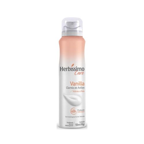 Desodorante Aerossol Antitranspirante Herbíssimo Care Vanilla 150ml