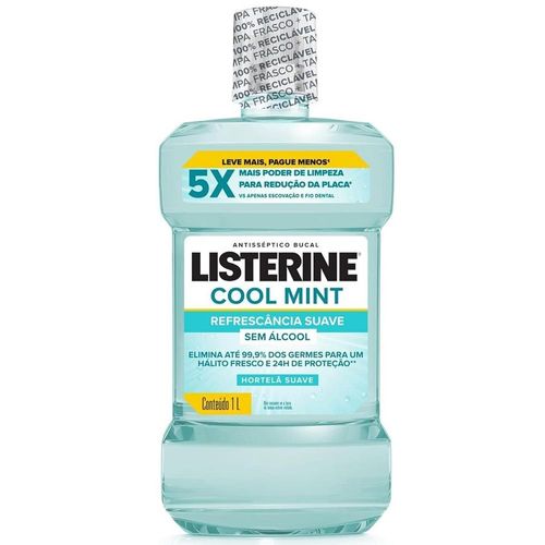 Antisséptico Bucal Listerine Cool Mint Sem Álcool 1L