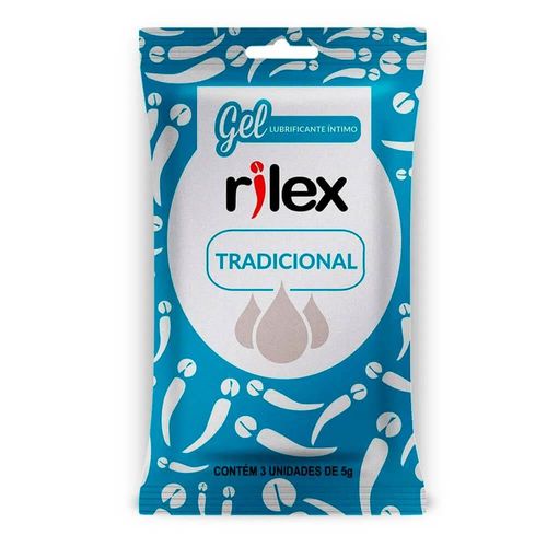 Gel Lubrificante Íntimo Rilex Tradicional com 3 Unidades com 5g