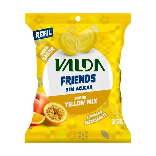 Pastilhas Valda Friends Sem Açúcar Yellow Mix 25g
