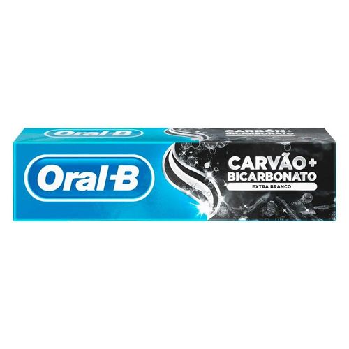 Creme Dental Oral-B Extra Branco Bicarbonato e Carvão 70g