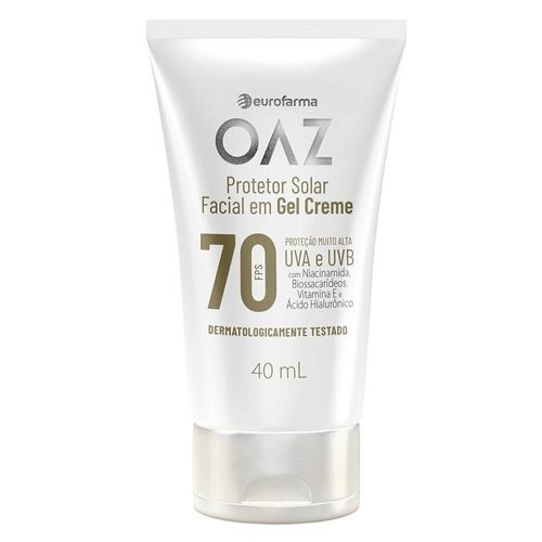 Protetor Solar Facial Oaz FPS 70 Gel Creme 40g
