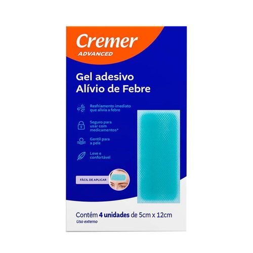 Gel Adesivo Alívio de Febre Cremer Advanced com 4 Unidades