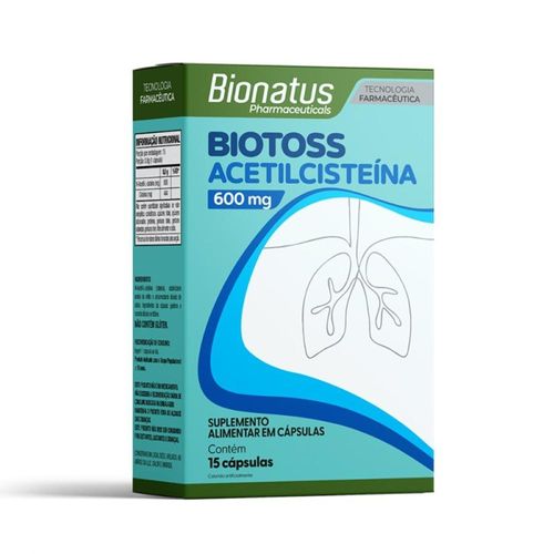 Biotoss Acetilcisteína 600mg com 15 Cápsulas