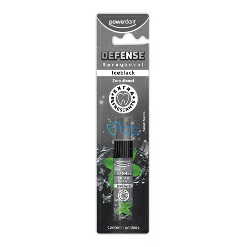Spray Bucal Defense Powerdent Ice Black 15ml