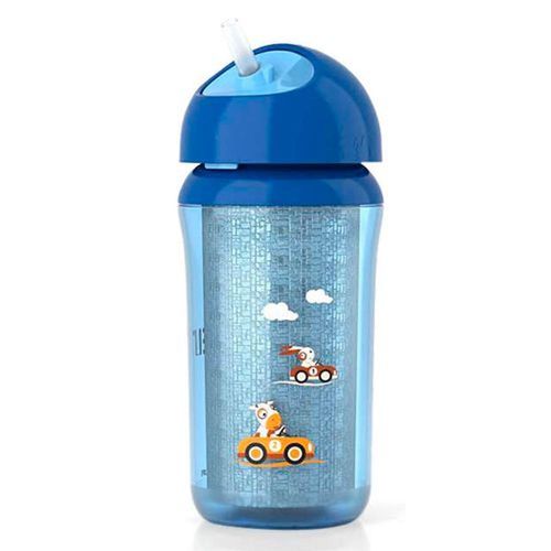 Copo Infantil Azul Insulado com Canudo Philips Avent 260ml