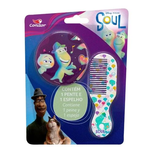 Kit Infantil Condor Soul Pixar com 1 Pente + 1 Espelho