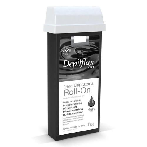Cera Roll-On Depilflax Negra 100g