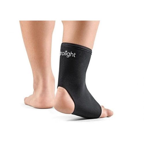Tornozeleira Longa Neoprene Cor Preta Tamanho GG Bilateral Hidrolight com 1 Unidade
